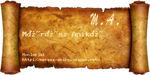 Mérész Anikó névjegykártya